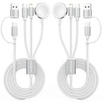 2Pack Travel Essentials for Apple Watch Charger (White / 2pack-4ft)