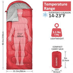 Camping Sleeping Bag (Red 5.1lb)