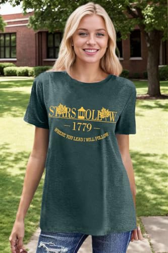 Fall Leaf Shirts 1779 Autumn Festival Short Sleeve Tee Tops (Small / Darkgreen)