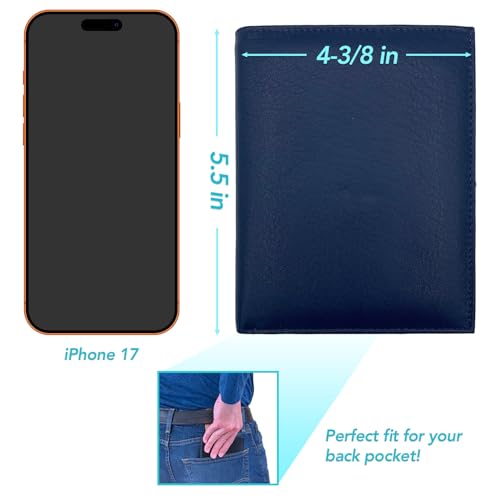 Deluxe Personalized Monogrammed Navy RFID Leather Passport Wallet (Navy / Deluxe)