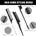 5 Pcs Slick Back Hair Brush Set
