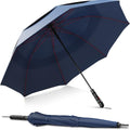 Windproof Travel Umbrellas for Rain (Blue)
