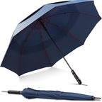 Windproof Travel Umbrellas for Rain (Blue)