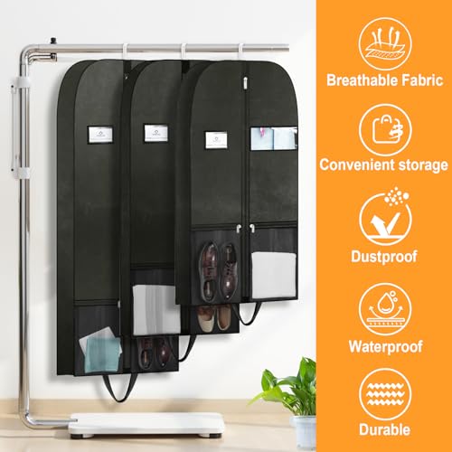 Long Garment Bag 60'' for Womens Dress Long Gowns Hanging Clothes (60" 1PK)