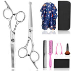 Hair Cutting Scissors Kit for Kids (10pcs Silver)