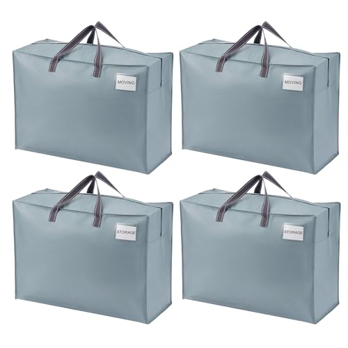 Heavy Duty Moving Bags (Light Blue / 27 Gallon-4 Pack)
