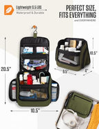 Hanging Travel Toiletry Bag (Dark Green)