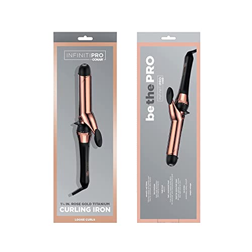 INFINITIPRO BY CONAIR Rose Gold Titanium 1 1 (Black / 1 1/4-Inch)