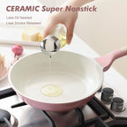 Nonstick Ceramic Frying Pan 9.5 (9.5 Inch / Sakura Pink)