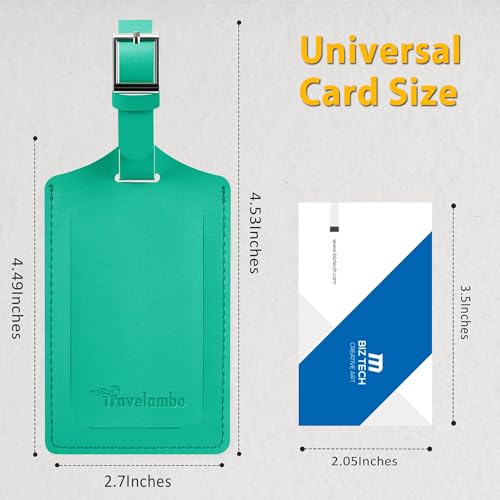 6 Pack Luggage Tags for Suitcases Airplane Travel Essentials (Blooming Green)