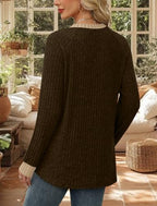 Fall Outfits for Women 2026 Long Sleeve Shirts for Women Tops Trendy Womens Sweaters Lightweight Fashion Business Dressy Casual School Outfits for Teachers Work Chocolate Brown (X-Large / 05-brown)