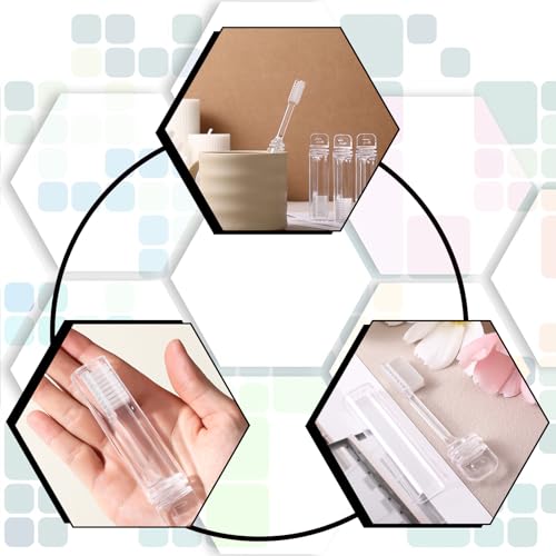 4 Pcs Travel Toothbrush Mini Foldable with Case (Clear)