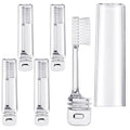 4 Pcs Travel Toothbrush Mini Foldable with Case (Clear)