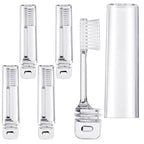 4 Pcs Travel Toothbrush Mini Foldable with Case (Clear)