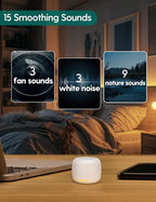 White Noise Sound Machine (1 - White-with Night Light / Pocket Mini Glow)