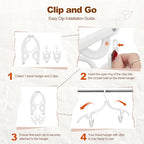 White Travel Hangers with Clips (10 Pack + 10 x Clips + 1 x Storage bag / White)