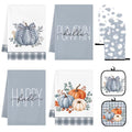 Blue Fall Kitchen Decor Set (Fall Blue Pumpkin)