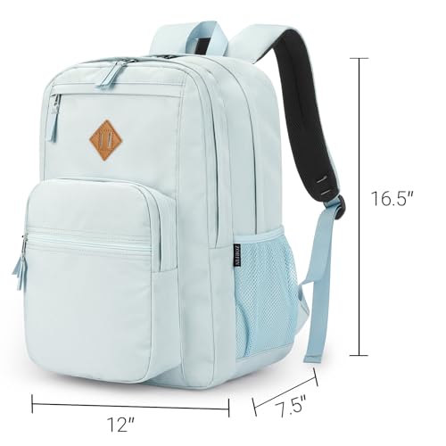 26L Backpack for College (Light Gray Blue / 16.5 Inch)