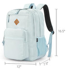 26L Backpack for College (Light Gray Blue / 16.5 Inch)