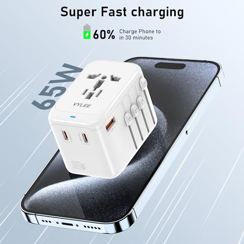 YLEE Travel Plug Adapter (White)