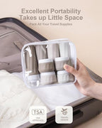 Travel Bottles for Toiletries 8 Pack (3 Ounce bottle 1 Ounce jar / Brown)