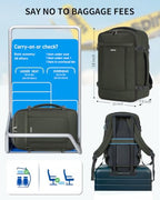 18" Travel Backpack Airlines Approved Personal Item Bag Women Grey Green (Grey Green / 18 inch underseat)