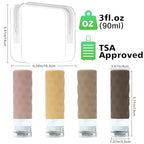 Travel Bottles for Toiletries (Apricot)