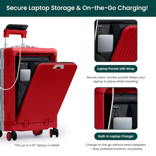Carry on Luggage (Cherry Red / 22.5")