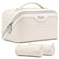 Travel Makeup Bag Cosmetic Bags for Women (L09 Beige)