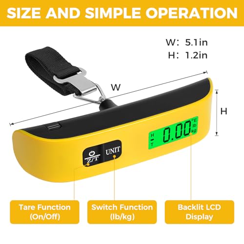 Digital Luggage Scale (Yellow)