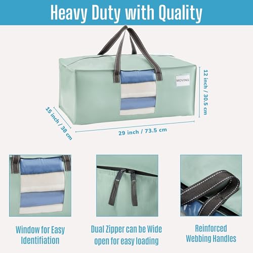 Heavy Duty Moving Bags (Shiny Light Green / 8 Pack)