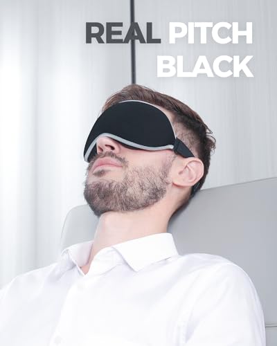 Luxury Sleep Mask (N-black (Silver Edge))