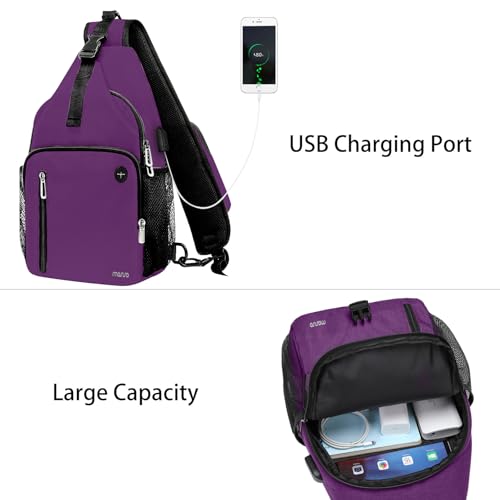 Sling Backpack Bag (Plum)
