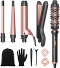 5 in 1 Curling Iron with Thermal Brush (Rose Gold)