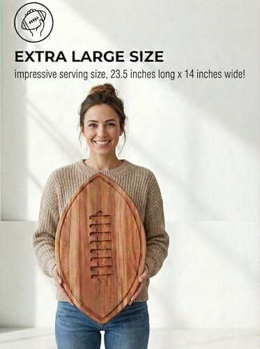 Giant American Football Charcuterie Board (Giant - 23.5x14 Inches)