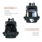 Small Women Backpack Purse PU Leather Anti (Black / Small)