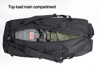 Large Military Duffle Bag Tactical Gear Load Out Bag Deployment Cargo Bag Travel Sports Equipment Duffel Luggage Bag with Backpack Straps 90L (BLACK)