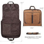 Polare Waxed Canvas Full Grain Leather Trim Garment Carry on Bag for Business Travel
