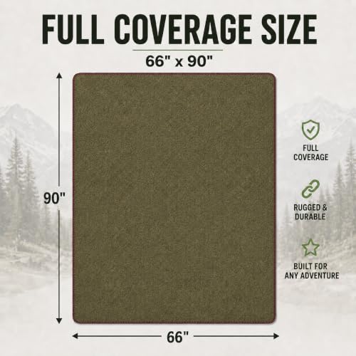 JMR Wool Camping Blanket (Olive Green / 66x90)