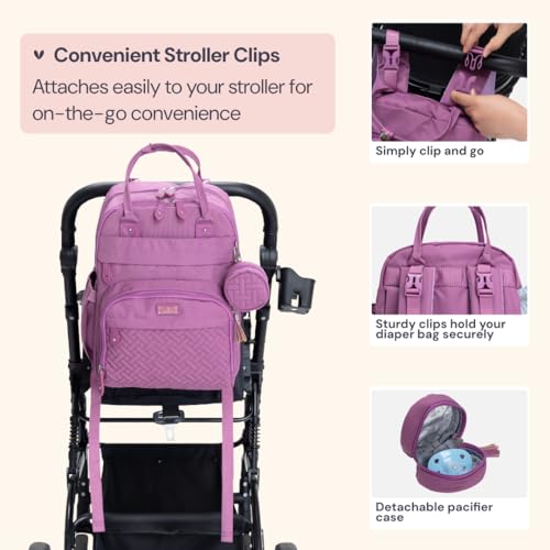 Diaper Bag Backpack (Purple)