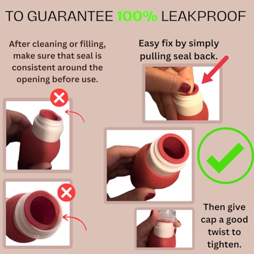 Silicone Travel Bottles for Toiletries (White)