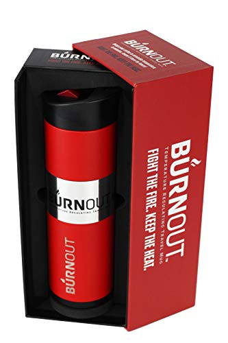 BURNOUT Temperature Regulating Travel Mug 12 oz Red (Red)