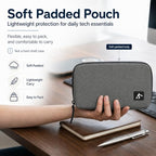 Small Electronics Organizer Travel Case (Grey / Small)