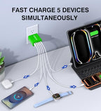 2 Pack 60W USB C Fast Charger Block (Green)