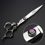 Purple Professional Hairdressing Scissors Hairdresser Hairstylist Cutting Hair & Thinning Hairdressing Scissor (7-inch 4pc)