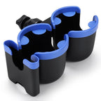 Stroller Cup Holder with Phone Holder (Double Holder-Blue)
