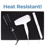 Heat Resistant Station Mat for Hair Straightener (1 Pack (Black, 16"x24"))