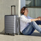 Medium Checked Luggage 24 Inch (02-Grey (Basic) / Checked 24-Inch)