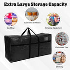 4 Pcs 149 Gallon Extra Large Moving Bags Heavy Duty Storage Bag (149 Gallon / Black)