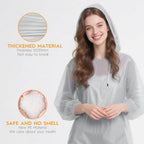 6 & 20 & 50 Pack Disposable Rain Ponchos for Adults (Clear / 6 Pack)